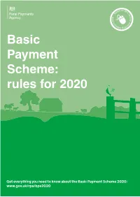 Basic Payment Scheme Rules 2020