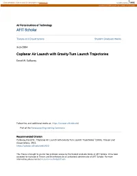Coplanar Air Launch with Gravity-Turn Launch Trajectories