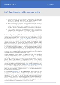 Dave Ramsden Adds Monetary Insight