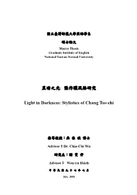 張作驥風格研究 Light in Darkness: Stylistics Of