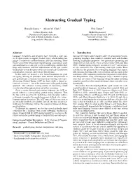 Abstracting Gradual Typing
