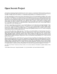 Open Secrets Project