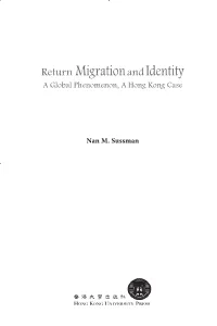 Return Migrationandidentity