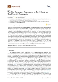The Site Occupancy Assessment in Beryl Based on Bond-Length Constraints