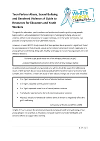 A Guide to Resources for Educators and Youth Workers