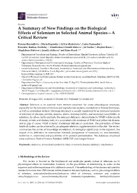 A Summary of New Findings on the Biological Effects of Selenium in Selected Animal Species—A Critical Review