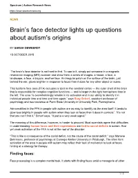 Brain's Face Detector Lights up Questions About Autism&#8217