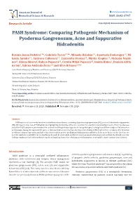 Comparing Pathogenic Mechanism of Pyoderma Gangrenosum, Acne and Suppurative Hidradenitis