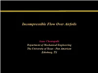 Incomp. Flow Over Airfoils