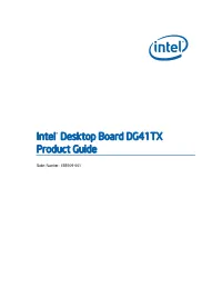Intel® Desktop Board DG41TX Product Guide