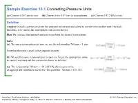 Sample Exercise 10.1 Converting Pressure Units
