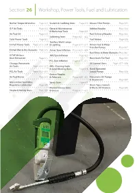 Section 26 Workshop, Power Tools, Fuel and Lubrication