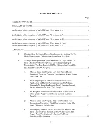 Table of Contents