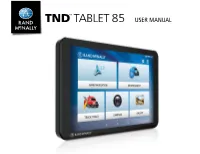 TND Tablet 85 User Manual