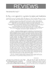 Ecoveg: a New Approach to Vegetation Description and Classiﬁcation