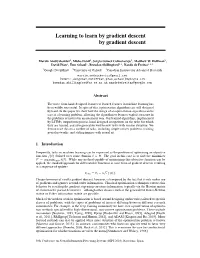 Learning to Learn by Gradient Descent by Gradient Descent