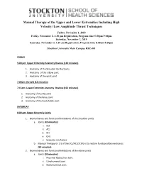 Manual Therapy of the Upper and Lower Extremities Including High Velocity/ Low Amplitude Thrust Techniques