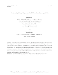 On Assessing Binary Regression Models Based on Ungrouped Data