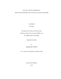 Online Vaccine Opposition: Identifying Trends and Contextualizing Criticism