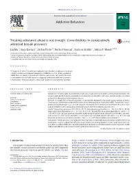 Treating Substance Abuse Is Not Enough: Comorbidities in Consecutively Admitted Female Prisoners