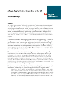 A Road Map to Deliver Smart Grid in the UK Simon Skillings