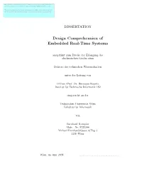 Design Comprehension of Embedded Real-Time Systems
