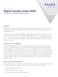 Digital Quality Index (DQI) Assessing Downstream Digital Signal Quality