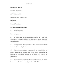 Foreign Service Act