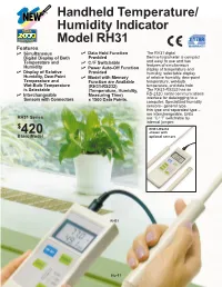Handheld Temperature/ Humidity Indicator Model RH31