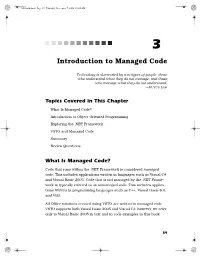 Introduction to Managed Code