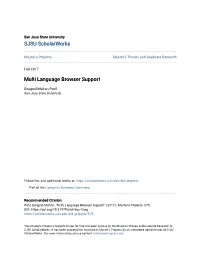 Multi Language Browser Support