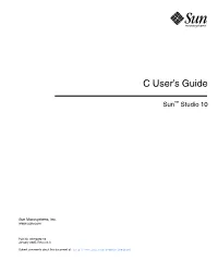 Sun Studio 10: C User's Guide