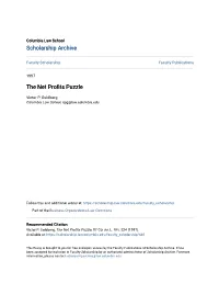 The Net Profits Puzzle