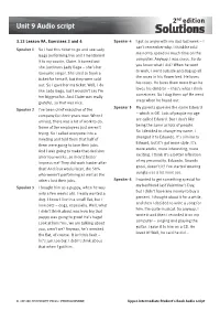 Unit 9 Audio Script