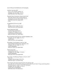 Alphabetical List of AAM Publications