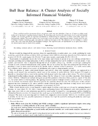 Bull Bear Balance: a Cluster Analysis of Socially Informed Financial Volatility