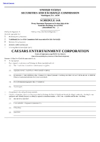 CAESARS ENTERTAINMENT CORPORATION (Name of Registrant As Specified in Its Charter)