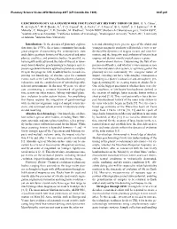 Geochronology As a Framework for Planetary History Through 2050