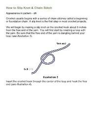 How to Slip Knot & Chain Stitch
