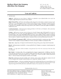 Nicor Terms and Conditions F