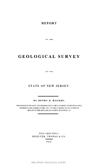 NJGS- Report on the Geological Survey of the State of New Jersey