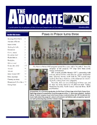 Paws in Prison Turns Three