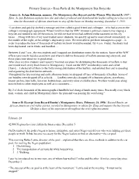 Primary Sources - Rosa Parks & the Montgomery Bus Boycotts