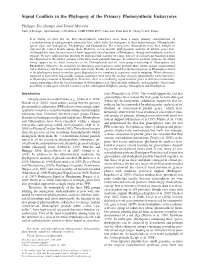 Signal Conflicts in the Phylogeny of the Primary Photosynthetic