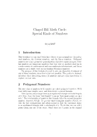 Special Kinds of Numbers
