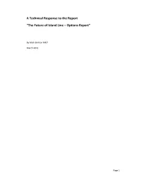 The Future of Island Line – Options Report”