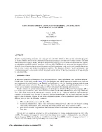 Using Domain Specific Language for Modeling and Simulation: Scalation As a Case Study