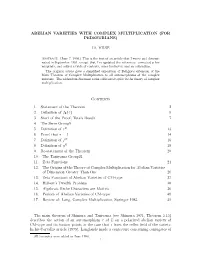 Abelian Varieties with Complex Multiplication (For Pedestrians)