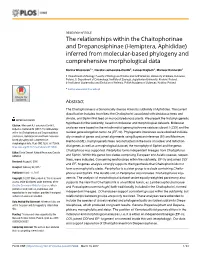 Hemiptera, Aphididae) Inferred from Molecular-Based Phylogeny and Comprehensive Morphological Data