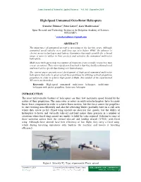 High-Speed Unmanned Octo-Rotor Helicopters